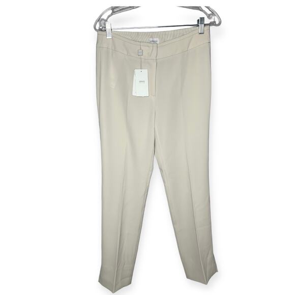 Armani Collezioni NWT cream beige trouser casual summer pants women’s size 6 - Picture 1 of 8